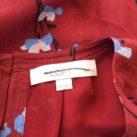 LOFT New Red Floral Dress - Picture 5 of 6